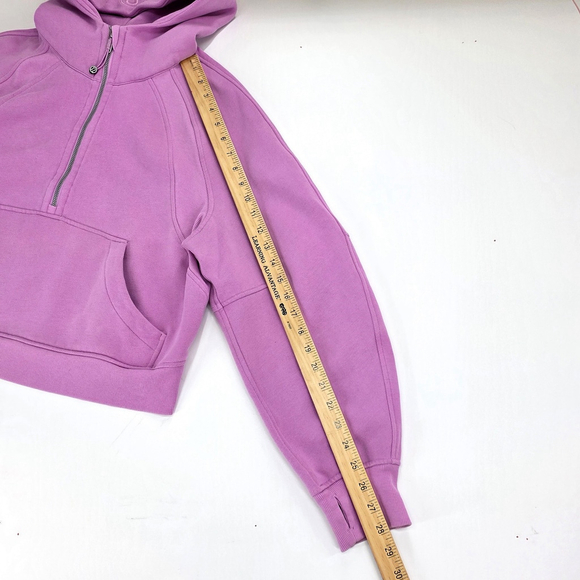 Quiet Luxury Lululemon Scuba Hoodie Women M/L Pink Oversized Half Zip - Picture 10 of 11